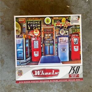 Wheels 750-Piece Jigsaw Puzzle - Vintage Gas Station Artwork